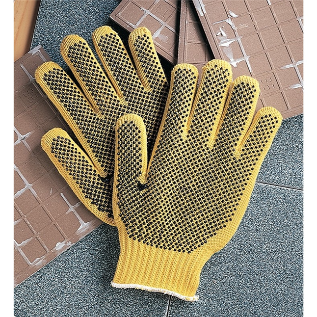 Kevlar® PVC Dot Knit Cut Resistant Gloves S-9866 - Uline