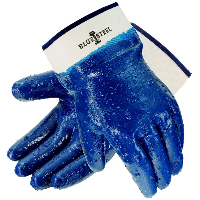 GRX | IND301 Exagrip Blue Latex Gloves - Large, Grey - Floor & Decor