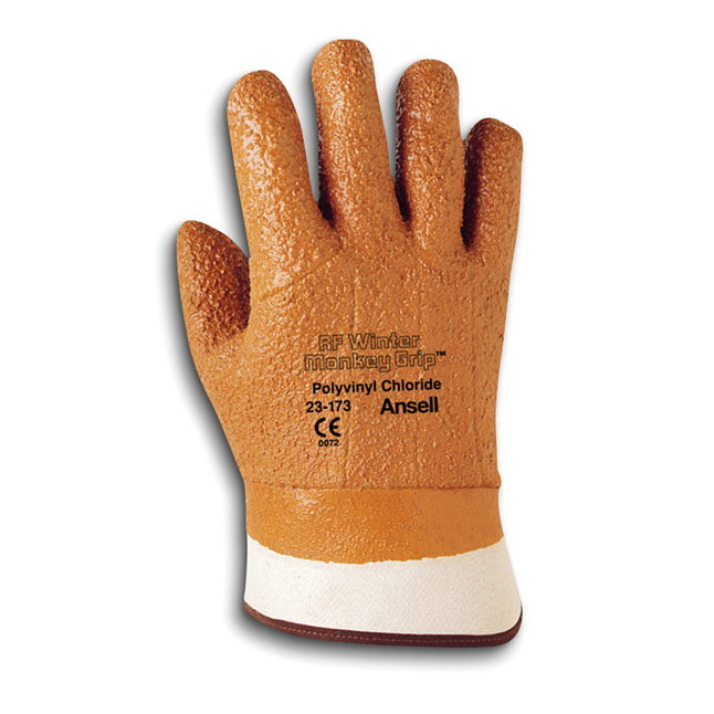 Ansell ActivArmr™ Winter Monkey Grip™ 23-173 Heavy Duty PVC-Coated  Insulated Gloves