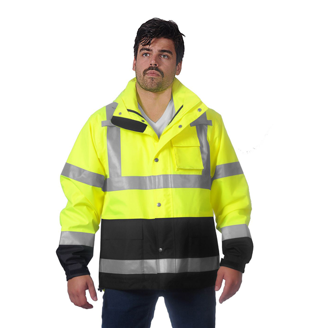 Illuminator™ Class 3 Hooded & Waterproof 300 Denier Parka | Work  Gloves/Safety Glasses/Disposable Coveralls/Safety Vests/Rainwear at Galeton