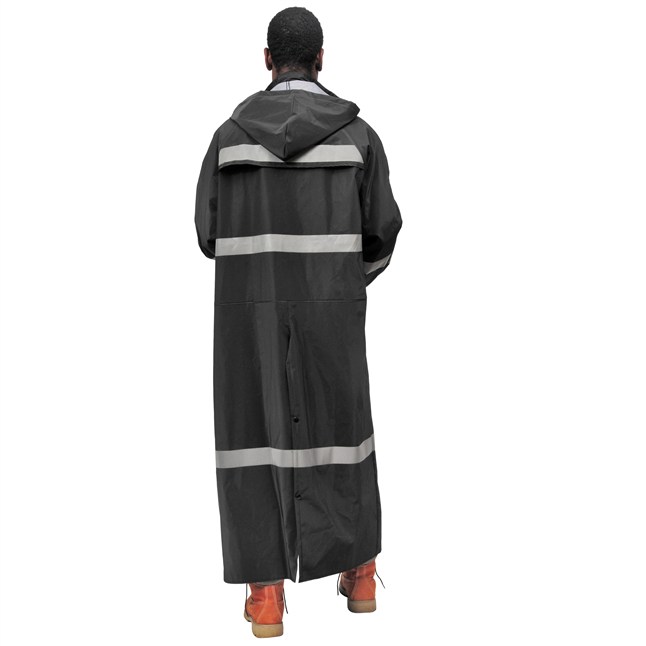 Black best sale reflective raincoat