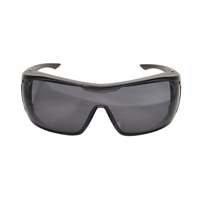 XF116-L, Edge Eyewear Ossa Safety Glasses, Black Frame, Smoke Lens