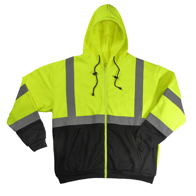 High Visibility Hooded Sweatshirt w/ Custom Logo