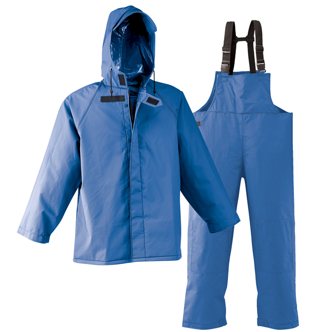 Galeton Repel Rainwear 3 Layer Fisherman&s Rain Suit, 50 mil, Men&s Size 4X-Large Black #7954-4XL-BK