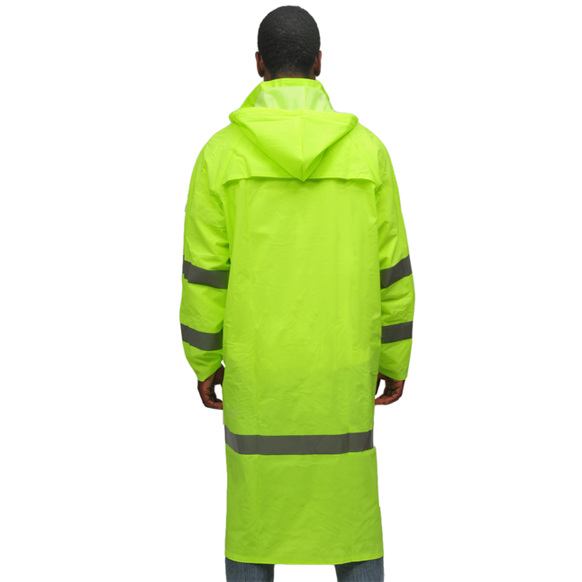 Repel Rainwear™ 0.35mm PVC/Polyester Reflective Raincoat, 46 Inch