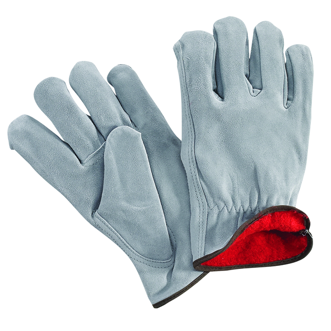 Galeton Side Split Leather Drivers Gloves, Flannel Lined, Size Large #26521PR-L