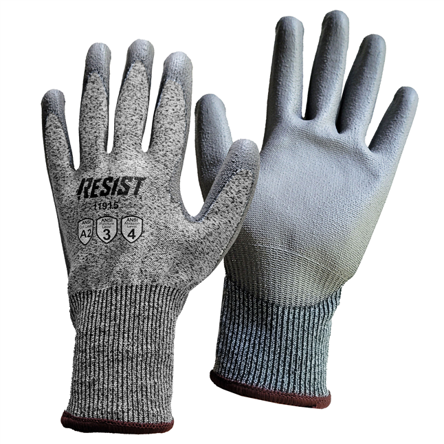 Cordova 5605 Gloves, Ruffian Premium Rubber Dipped, Jersey Lined, Crinkle Finish, Safety Cuff, Size Large