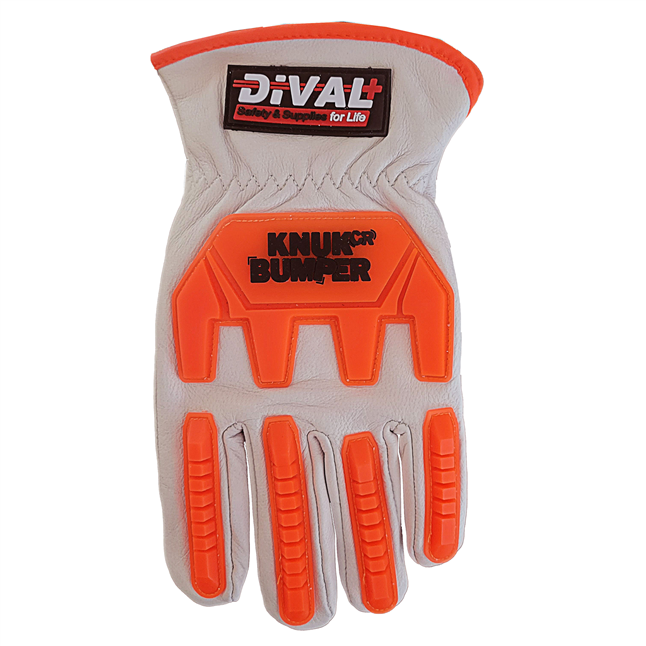 DiVal Knuck Bumper CR Deluxe Goat Leather Cut Resistant Impact