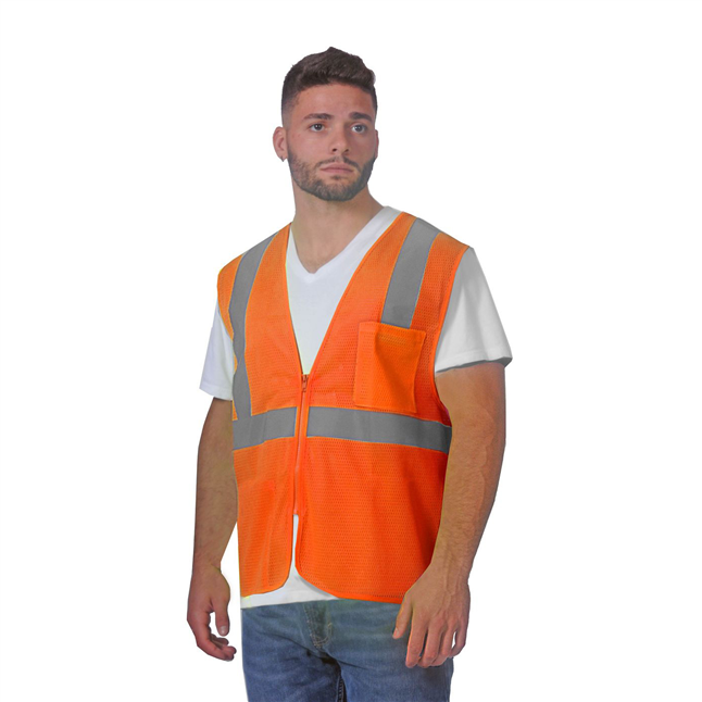 Illuminator™ Economy Mesh Class 2 Vest with Zipper Closure | Work