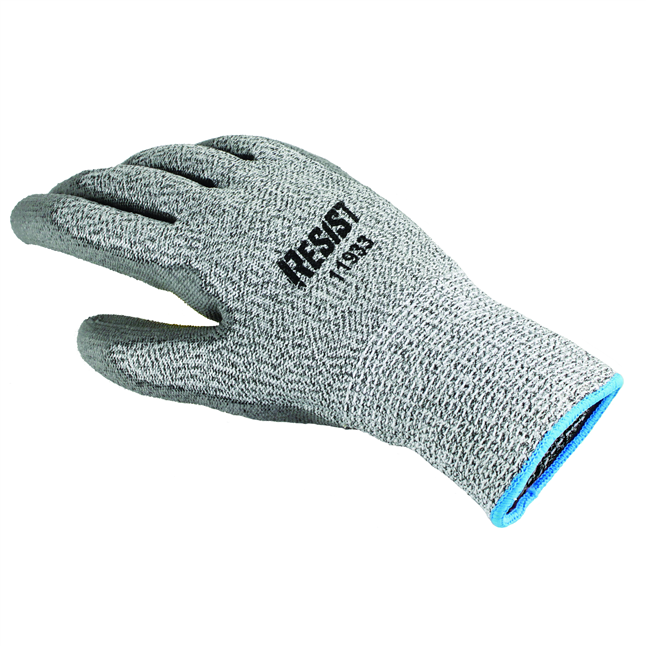 12 Galeton Resist Cut Resistant Knit Gloves, Polyurethane Palm Coated, Size Large #11933-L
